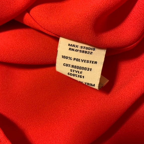 Max Studio Red Daisy Crocheted Tent Dress - Picture 9 of 9